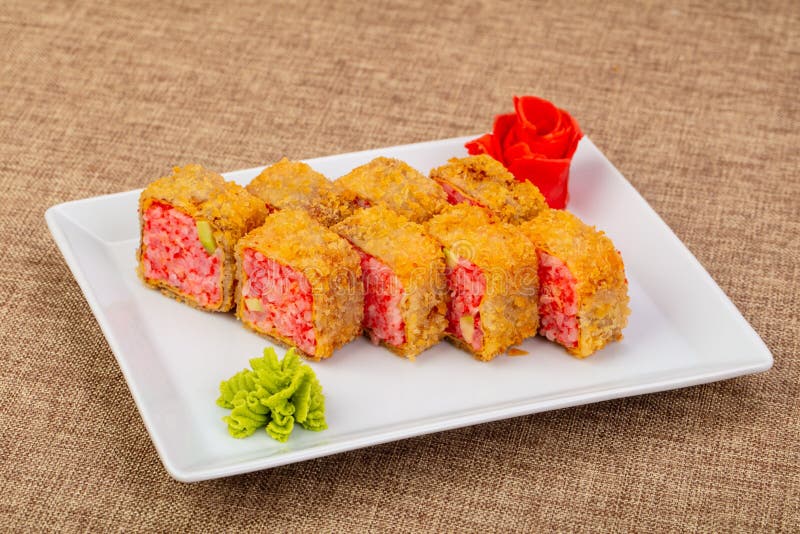 Japanese tempura roll stock image. Image of asian, tempura 127687785