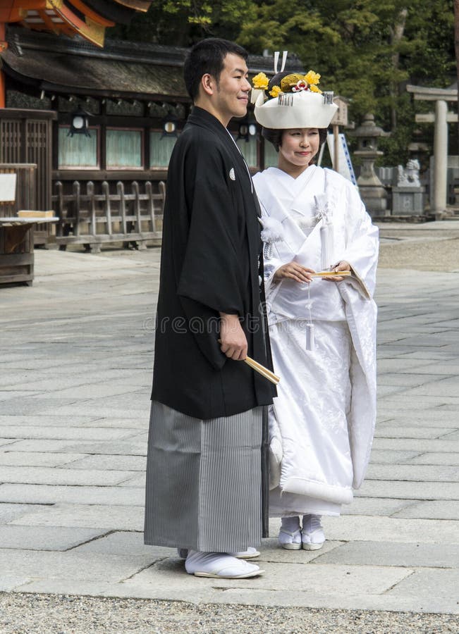 Japanese traditional wedding couple royalty free stock photo Japanese traditional wedding couple royalty free stock photo