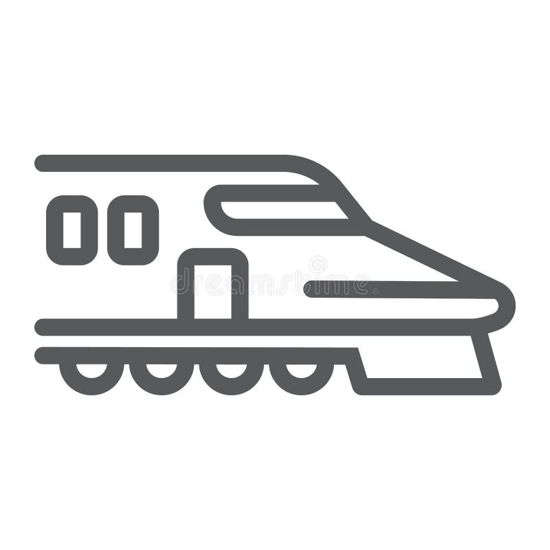 Japanese Train Line Icon, Asian and Railroad, Bullet Train Sign, Vector ...