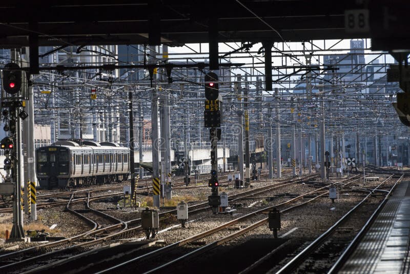 Japanese Train station Hakata at Fukuoka royalty free stock photo Japanese Train station Hakata at Fukuoka royalty free stock photo