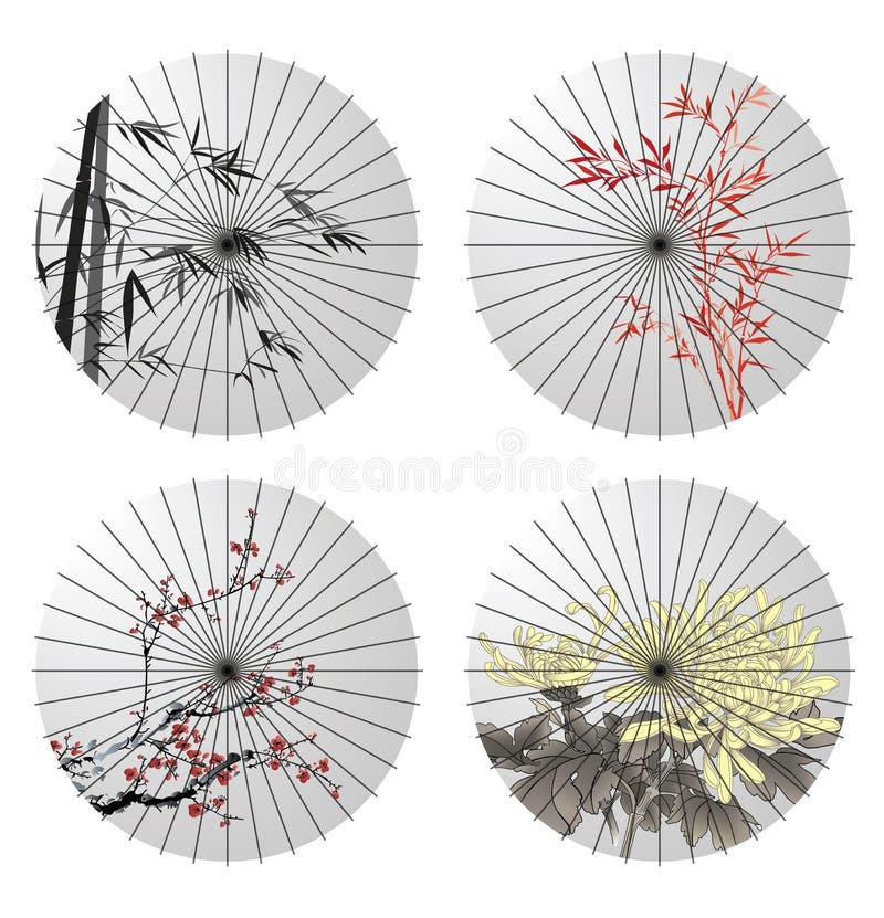 Japanese umbrella stock vector. Illustration of traditional 59811799