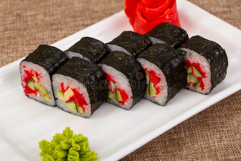 Japanese vegetable roll stock photo. Image of white 121927262