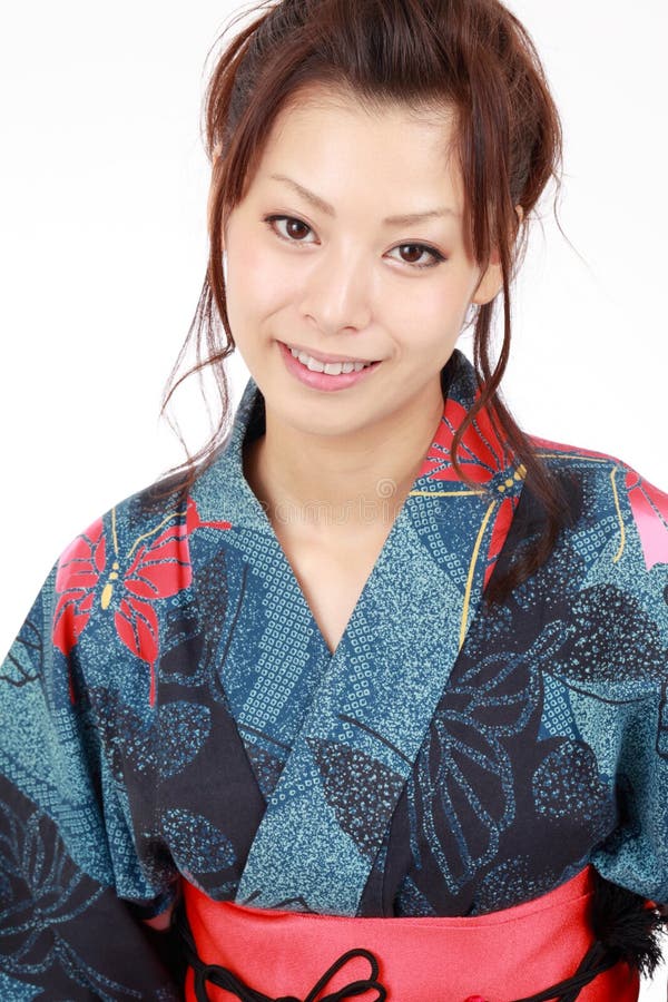 Japanese woman with clothing kimono