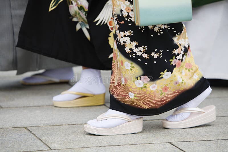 Japanese Women in Traditional Dress at Meiji Shrine