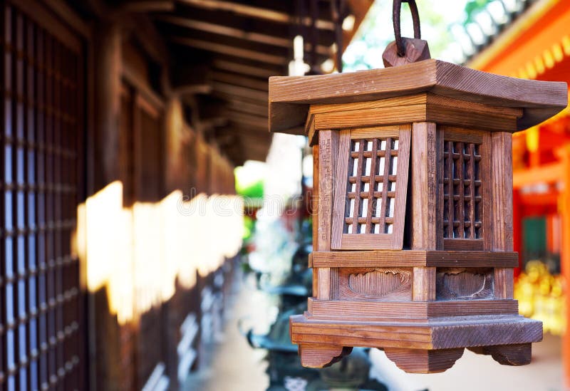 Japanese wooden lanterns editorial image. Image of architecture - 94367060