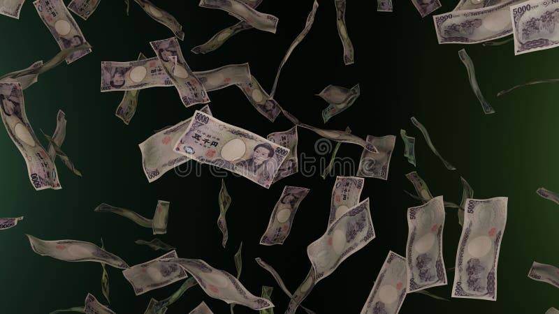 5000 Japanese Yen Bills Falling Down Banknotes Money Rain 3d Render 5000-japanese-yen-bills-falling-down-banknotes-money-rain-3d-render