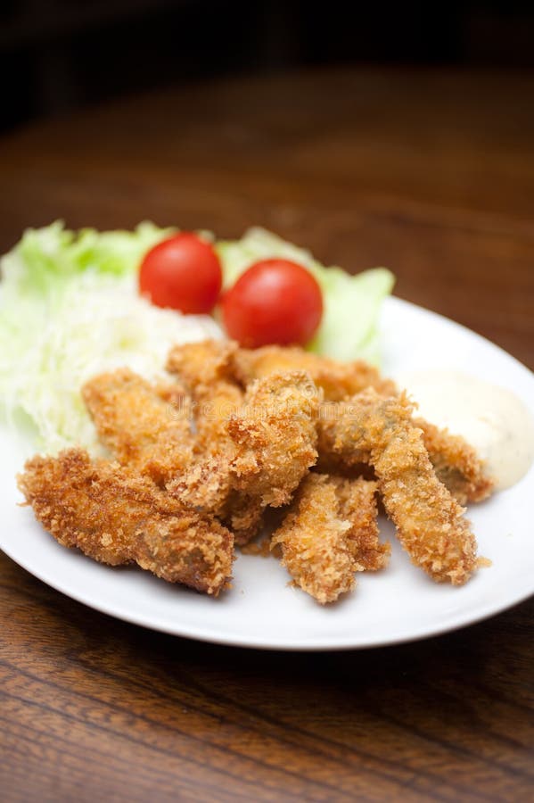 Japanische Küche, Kakifurai (frittierte Austern) Stockfoto - Bild von ...