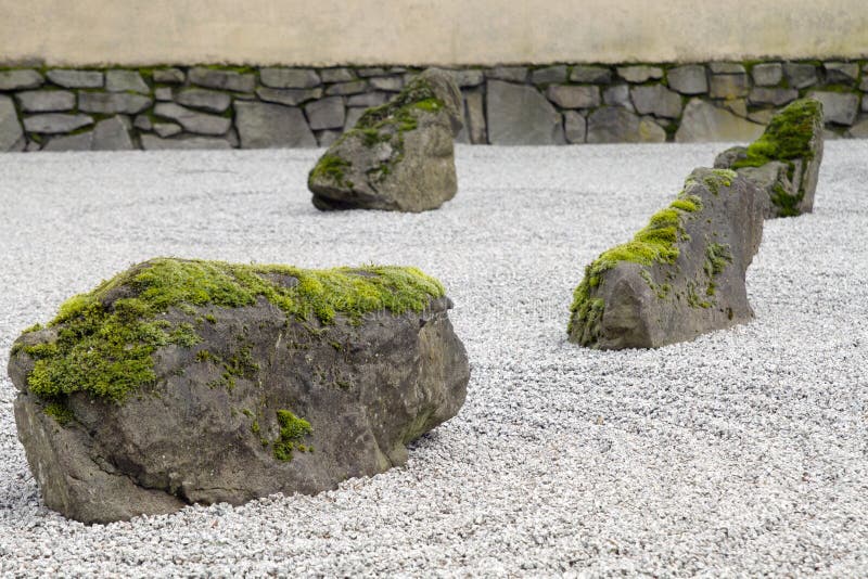 Japanischer ZenSandGarten Stockbild Bild von oregon