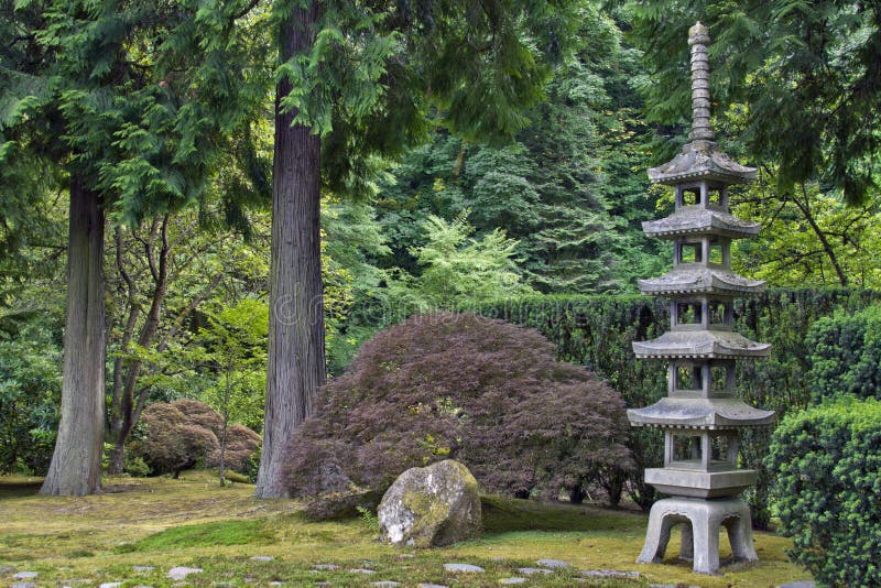 Stone Pagoda at the Portland Japanese Garden 2. Stone Pagoda at the Portland Japanese Garden 2