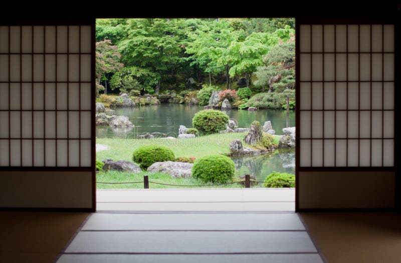 Japanischer Garten in Kyoto, Japan