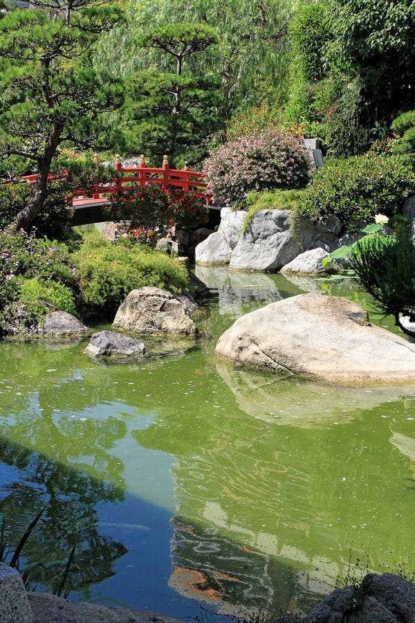 Japanischer Garten Von Monaco Stockfoto Bild von busch