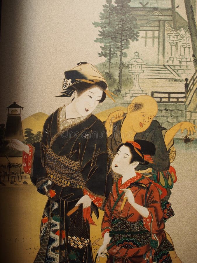 Japans Art Painting Japan Travel royalty-vrije stock afbeeldingen Japans Art Painting Japan Travel royalty-vrije stock afbeeldingen