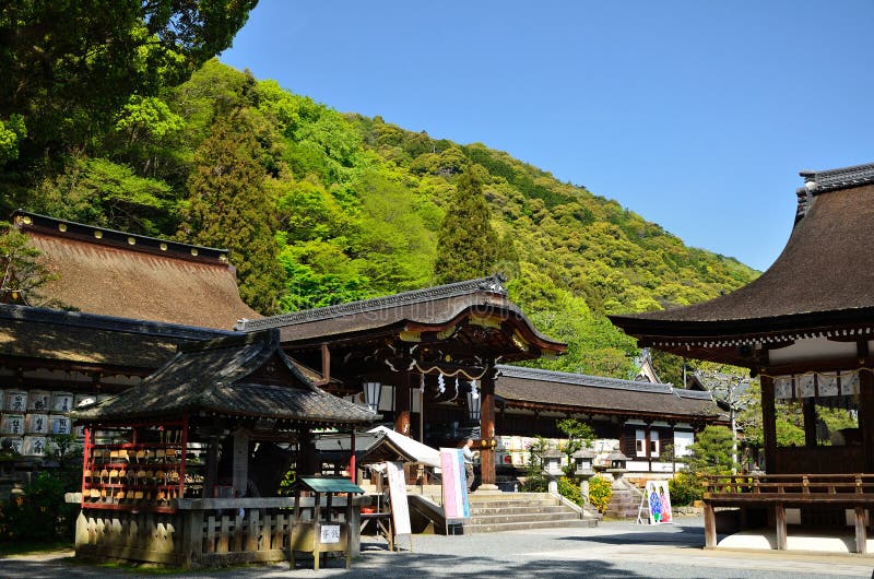 Japans Heiligdom in Arashiyama Matsuo Shrine, Japan stock afbeeldingen Japans Heiligdom in Arashiyama Matsuo Shrine, Japan stock afbeeldingen