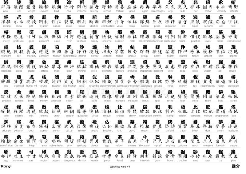 Japanese kanji #4 up to two hundred charactor. Japanese kanji #4 up to two hundred charactor