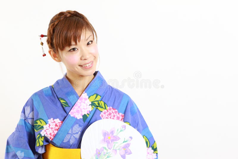 Japanse kimono met document Ventilator stock afbeeldingen Japanse kimono met document Ventilator stock afbeeldingen