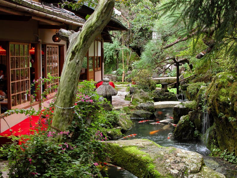Japanse tuin stock foto Japanse tuin stock foto