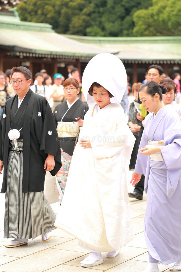 Japansk bröllopceremoni fotografering för bildbyråer Japansk bröllopceremoni fotografering för bildbyråer