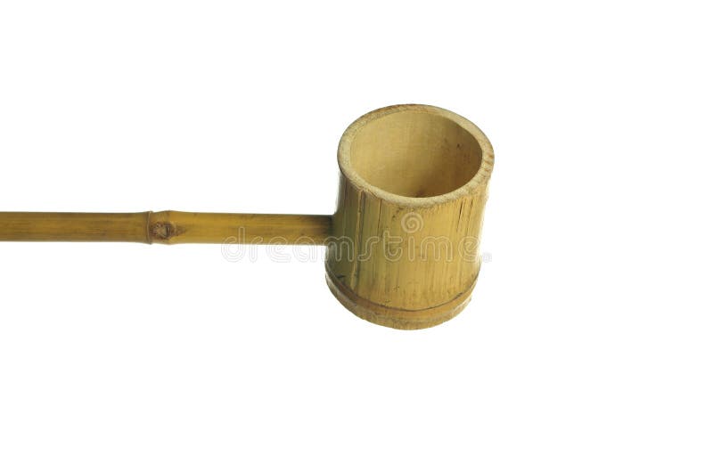 Japansk traditionell bambuladle arkivfoton Japansk traditionell bambuladle arkivfoton