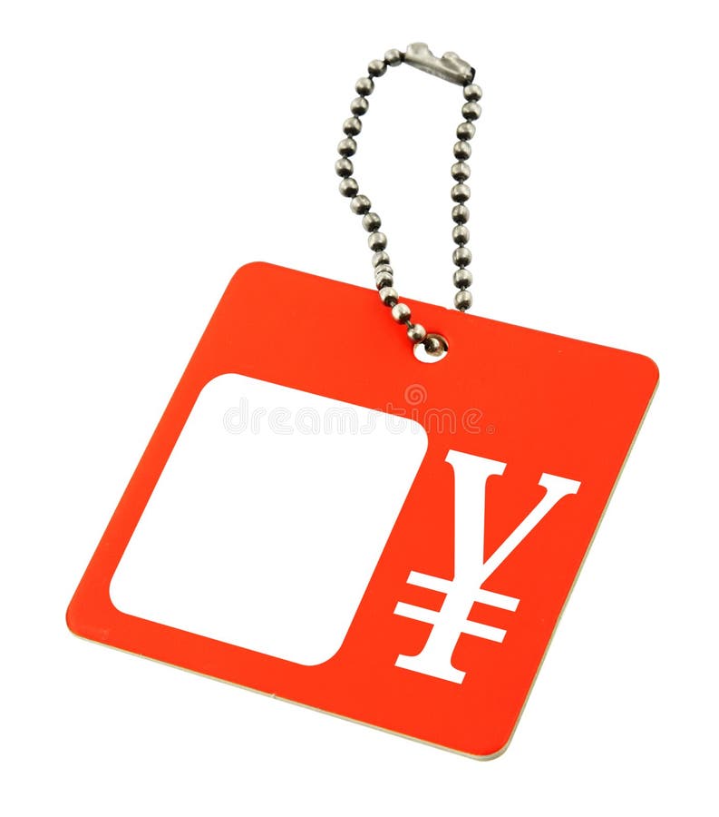 Price tag with Japanese yen symbol, copy space for price, no copyright infringement. Price tag with Japanese yen symbol, copy space for price, no copyright infringement