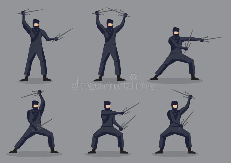 Um Desenho De Linha Contínua De Jovem Personagem Ninja Japonês Corajoso Em  Traje Preto Com Posição De Ataque. Conceito De Luta De Arte Marcial.  Ilustração Vetorial Gráfica Dinâmica De Desenho De Linha