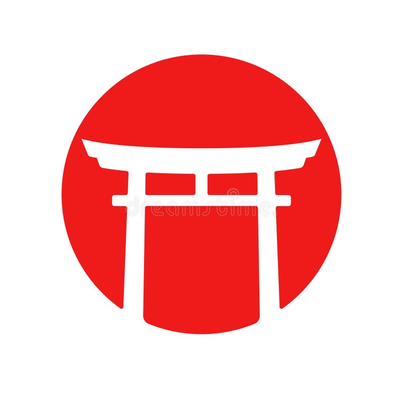 Japonia Torii bramy logo ilustracji Japonia Torii bramy logo ilustracji