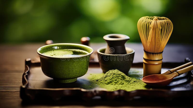 Japońska matcha zielona ilustracji