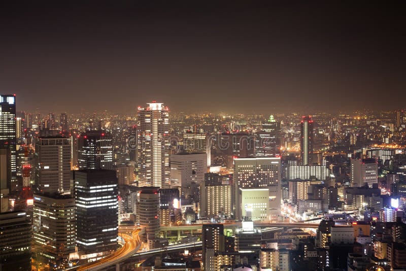 Japão Kansai Osaka City Night fotografia de stock Japão Kansai Osaka City Night fotografia de stock
