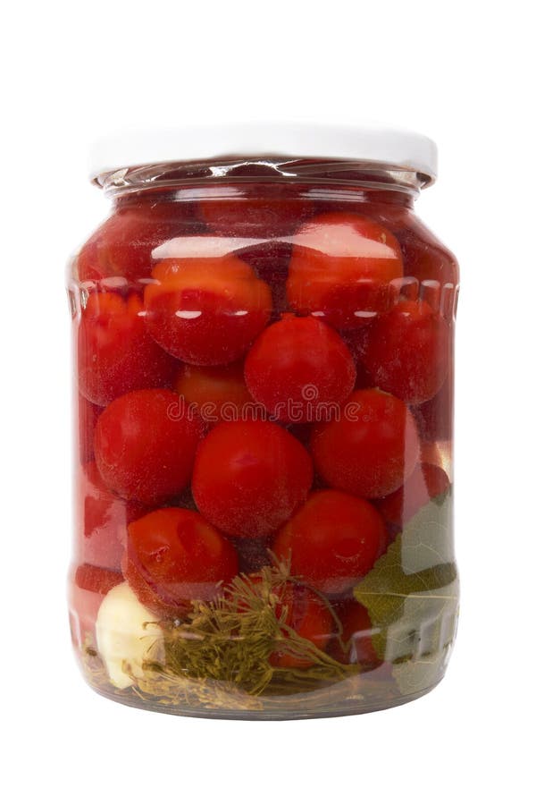 Jar of canned tomatoes