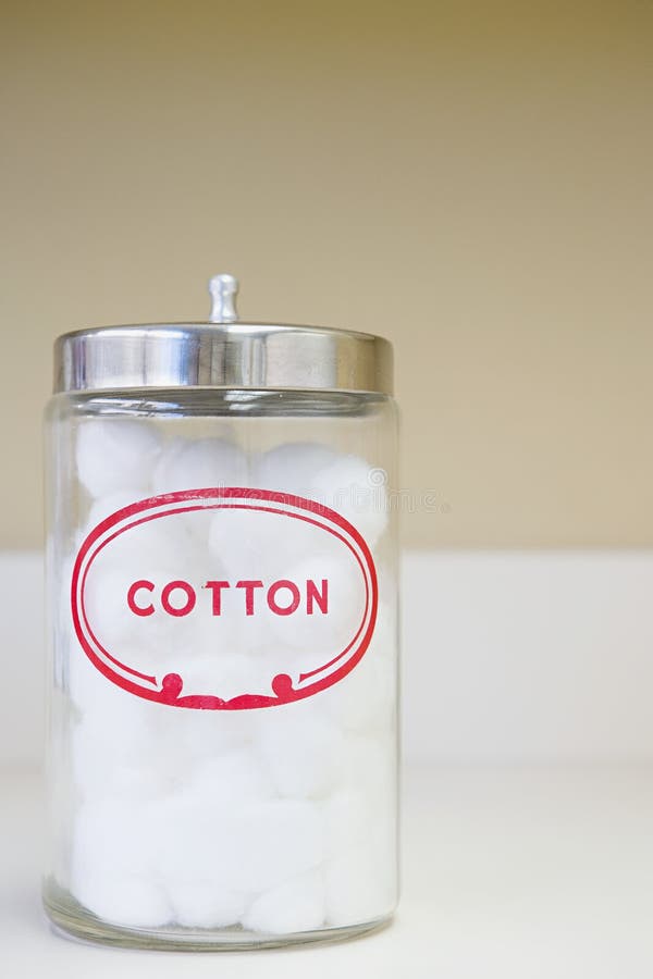 Jar of cotton wool stock photo. Image of office, occupation 62563228