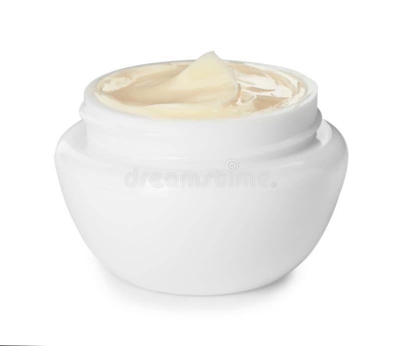Jar with hand cream stock photo. Image of dermatology 129224414
