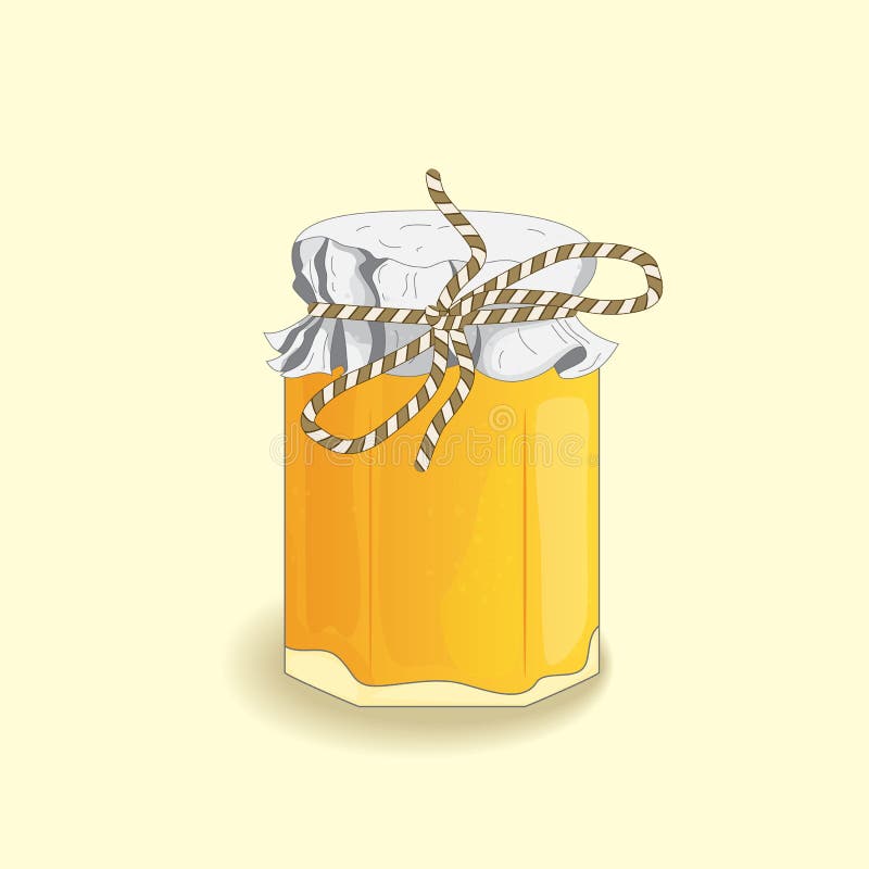 Jar of honey royalty free illustration