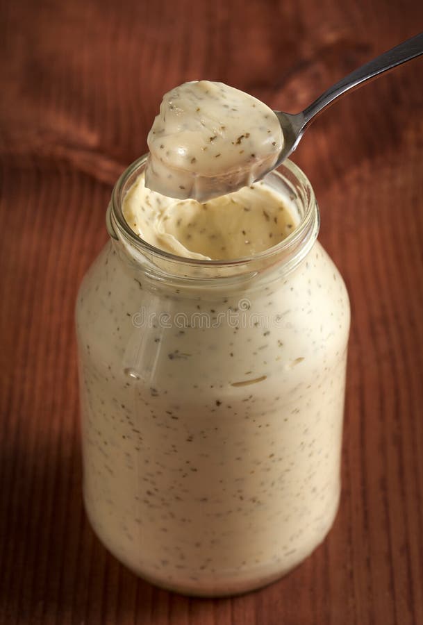 Jar with mayonnaise stock photo. Image of dairy, glass 208112668