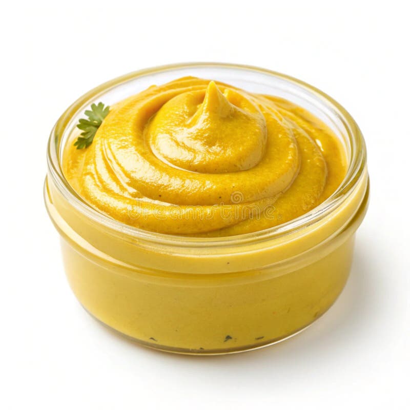 Mustard isolated on white background stock illustration