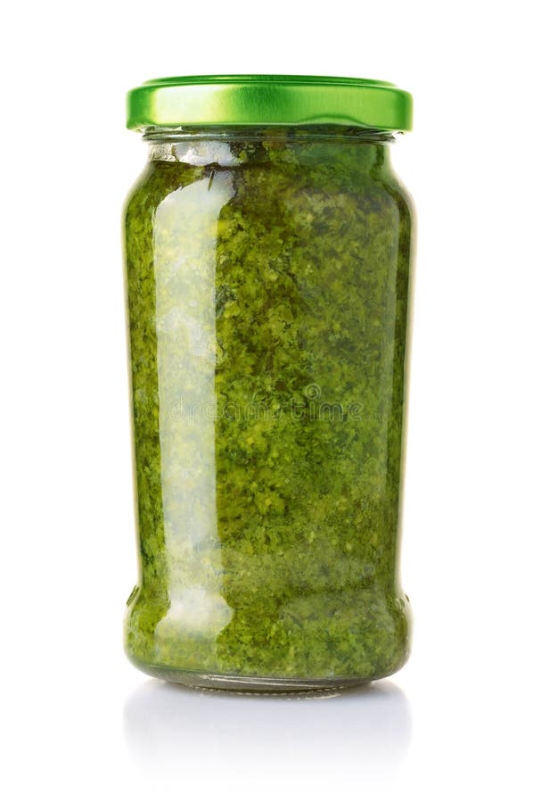 Pesto sauce jar stock photo. Image of sauce, mediterranean 30354768