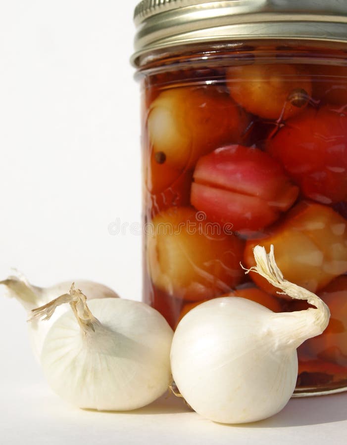 Jar of pickled onions stock image. Image of seasonal 25451663