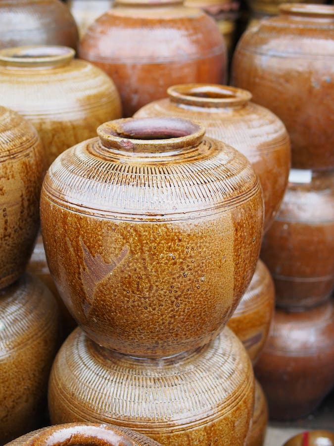 Jar pots vase stock image. Image of clay, handcraft, orange 44899245