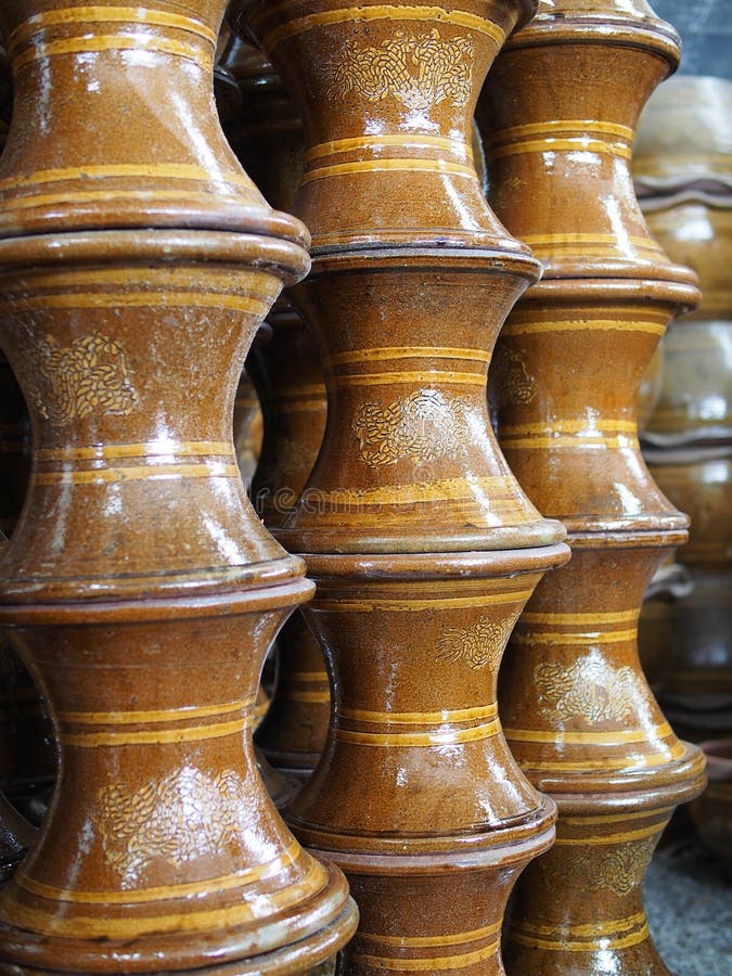 Jar pots vase stock image. Image of clay, handcraft, orange 44899245