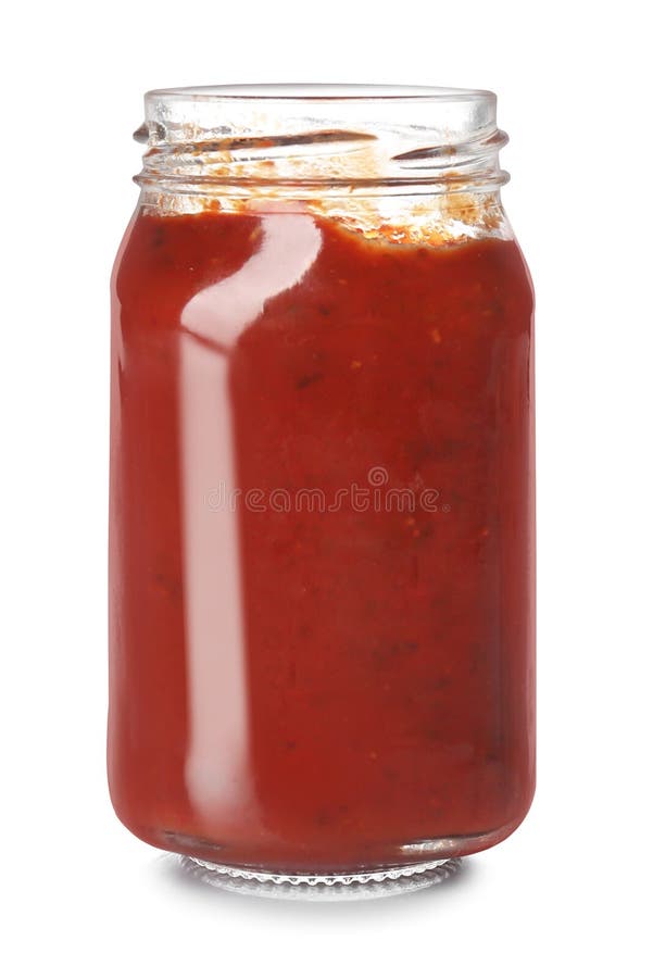 Jar of Tomato Paste Isolated on White Stock Photo Image of food