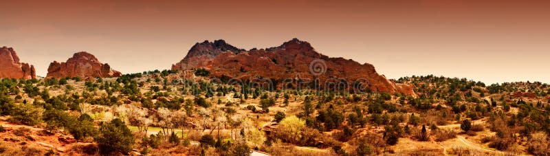 Jardim dos deuses, Colorado Springs imagens de stock Jardim dos deuses, Colorado Springs imagens de stock