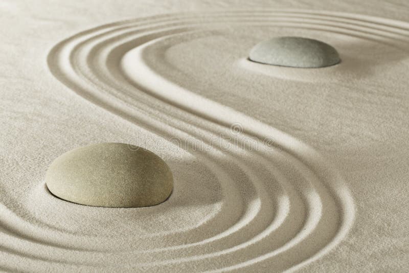 Jardin en pierre de méditation de zen