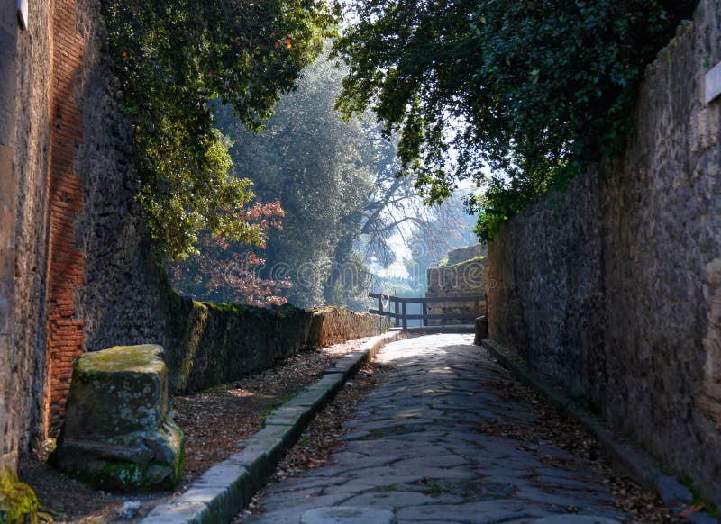 Road in the Pompeii garden. Italy. Road in the Pompeii garden. Italy