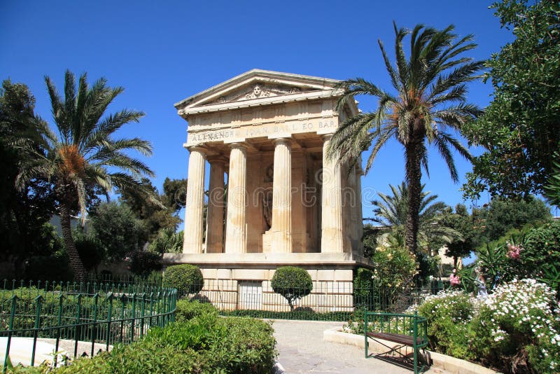 Jardin supérieur de barrakka de Valletta, Malte images libres de droits Jardin supérieur de barrakka de Valletta, Malte images libres de droits