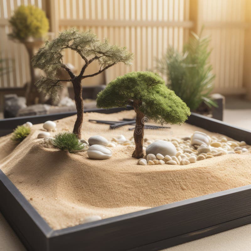 Bonsai Sérénité Dans Un Jardin Zen Japonais