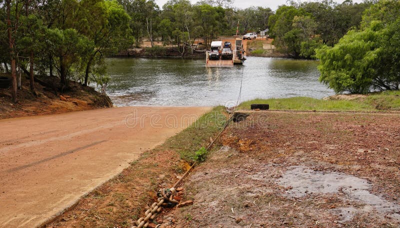 Ferry crossing in the remote part of far north Queensland Australia