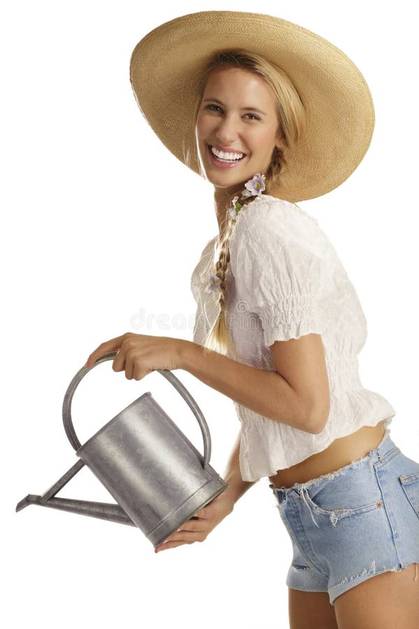 Jovem jardineira fotos de stock royalty free