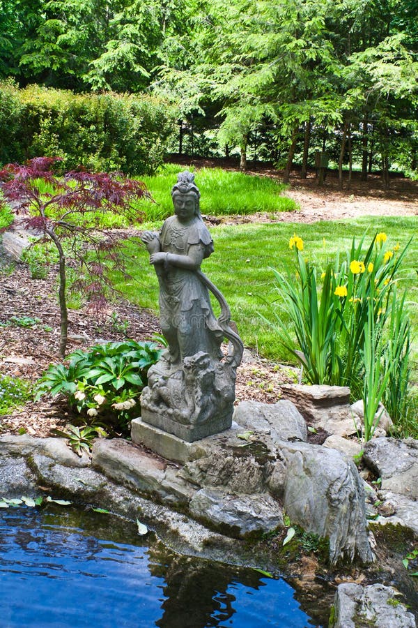 Formal public gardens. Asian gardens. Located at the Glen Burnie Gardens in Winchester, Frederick County, Shenandoah Valley, Virginia, USA. Formal public gardens. Asian gardens. Located at the Glen Burnie Gardens in Winchester, Frederick County, Shenandoah Valley, Virginia, USA.