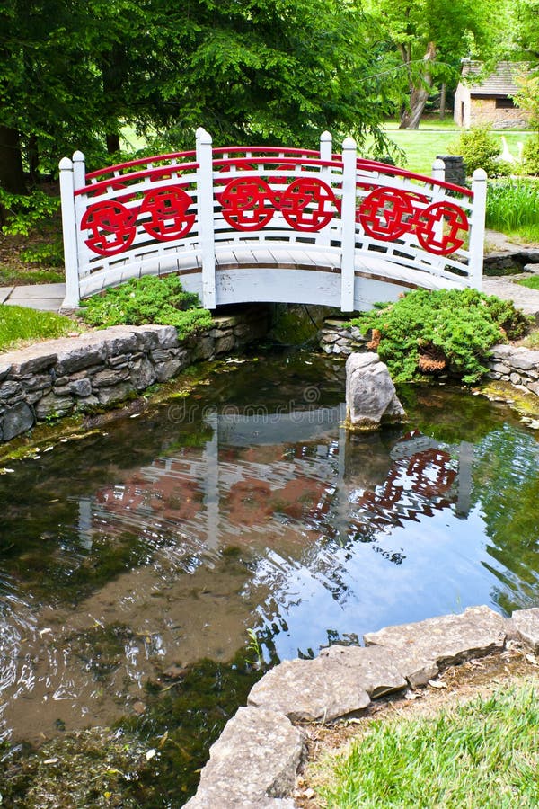 Formal public gardens. Section of gardens is the Asian Gardens. Located at the Glen Burnie Gardens in Winchester, Frederick County, Shenandoah Valley, Virginia, USA. Formal public gardens. Section of gardens is the Asian Gardens. Located at the Glen Burnie Gardens in Winchester, Frederick County, Shenandoah Valley, Virginia, USA.