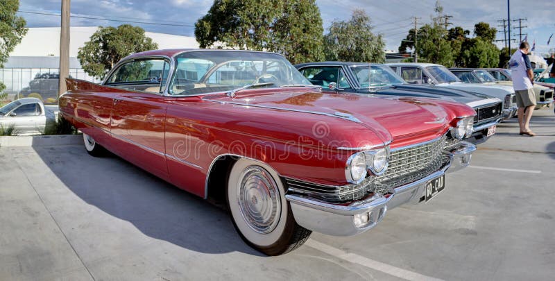 Klassieke Amerikaanse Cadillac uit de jaren 60 stock foto's