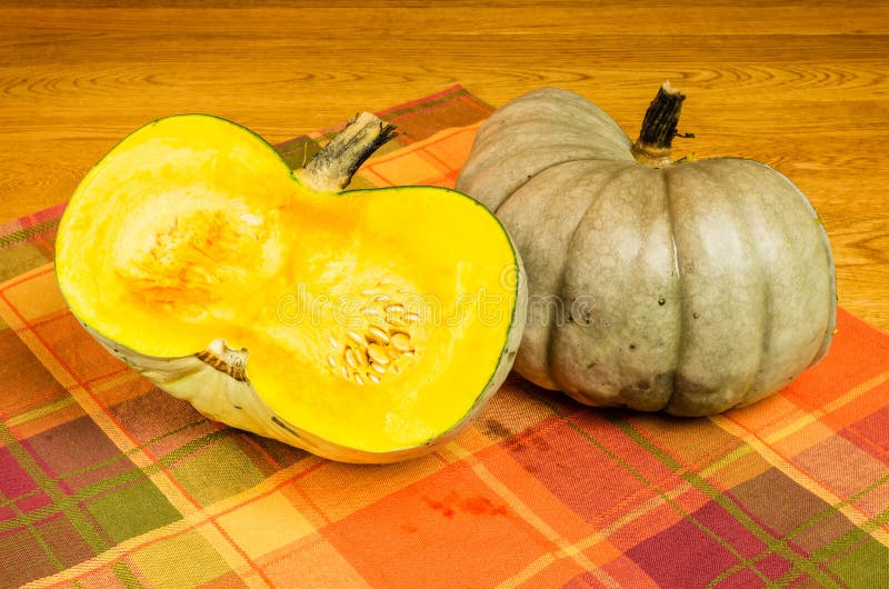 Jarrahdale Winter Squash Cut In Half Stock Photo Image of october
