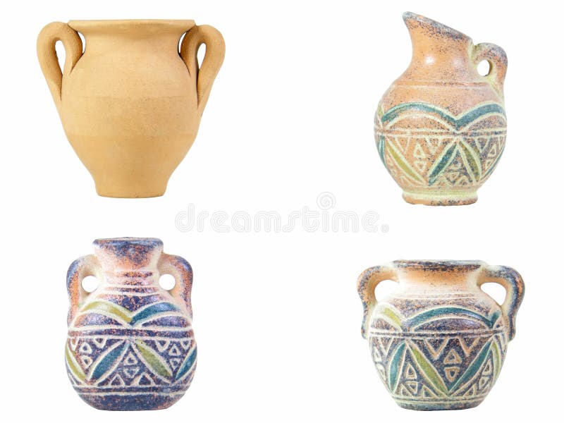 Jarros Earthen de Sardinia imagem de stock royalty free Jarros Earthen de Sardinia imagem de stock royalty free
